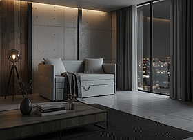 Диван Rene 1.4 - компактний розкладний диван з полуторним спальним місцем