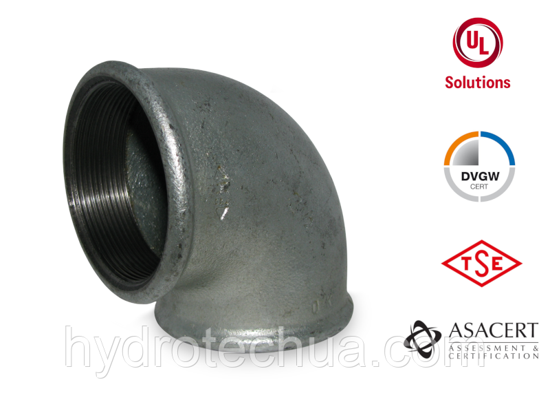 Кут 90° оцинкований ВВ 2 1/2" Hydro-T