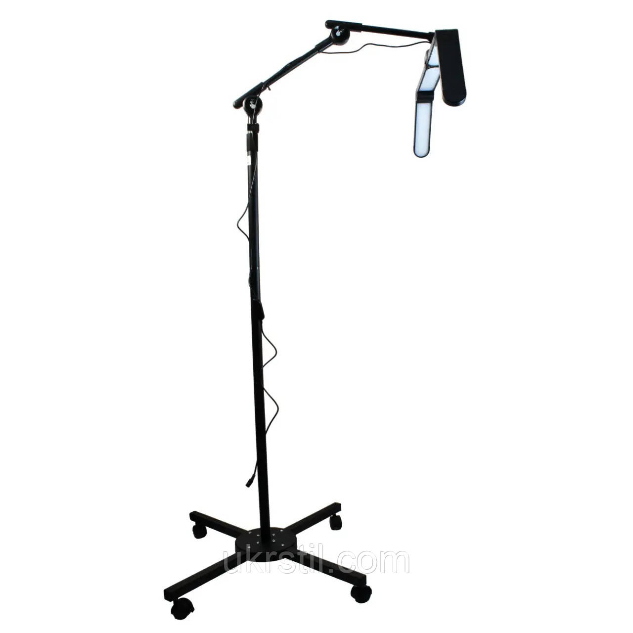 Безтіньова Led лампа для бьюті майстра універсальна F-800F, 36 Вт, чорна, фото 1