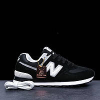 Кросівки New Balance 574 чорні з білою N