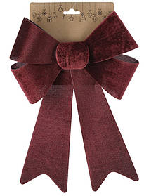 Бант декоративний Chomik велюр, 23х38 см, бордо