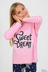 ОПТОМ Упаковка (134-140-152-164) Піжама рожева Sweet Winter для старшої дівчинки Vitmo 1111000066251