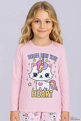 ОПТОМ Упаковка (110-116-122-128) Піжама рожева UniCat для дівчинки Vitmo 1111000066268