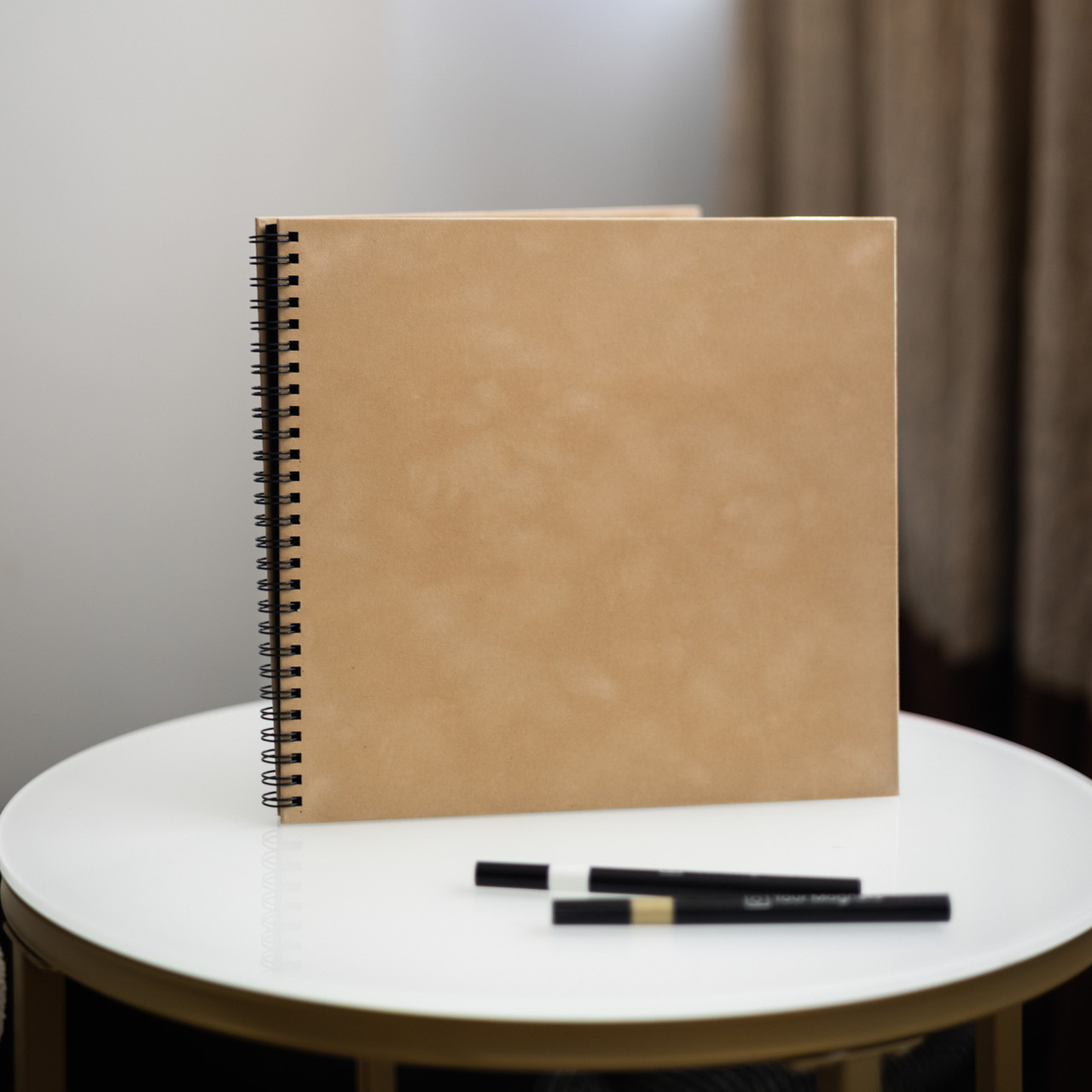 Фотоальбом DIY Бежевий Велюровий | Альбом із чорними сторінками | Альбом для фото 24×25 см + 18 фото, фото 1