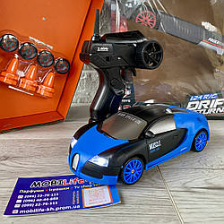 Машинка для дрифту 18.5 см на радіокеруванні Bugatti 4x4 1:24 / Радіокерована дрифт машинка /