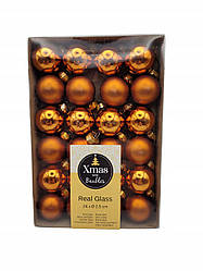 Набір ялинкових кульок 24 шт, Ø 2.5 см, 3206603