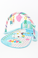 Дитячий килимок із музичним піаніно, дугою та іграшками для раннього розвитку, моторики та гри малюка