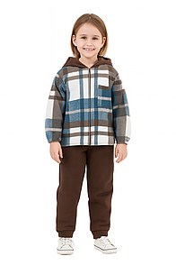 Дитячий костюм флісова сорочка та штани для дівчинки