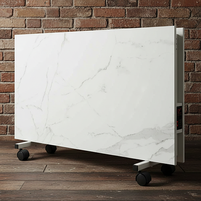 Підлоговий керамічний обігрівач FLYME 1200PW (білий мармур) з програматором і ніжками