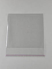 Пакет прозорий поліпропіленовий + скотч 18*17.5+4\25мк +скотч (1000 шт)