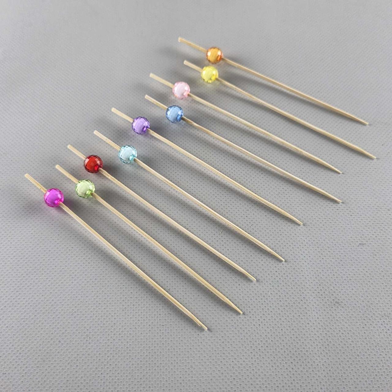 Шпажка для прикрашання страв 12 см Перлина "100 шт (1 пачка), фото 1