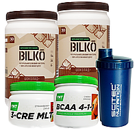 Bilko Men Шоколадний Масс-Комплект 1,8 кг | Протеїн Isolat 87% + Креатин + BCAA + Шейкер