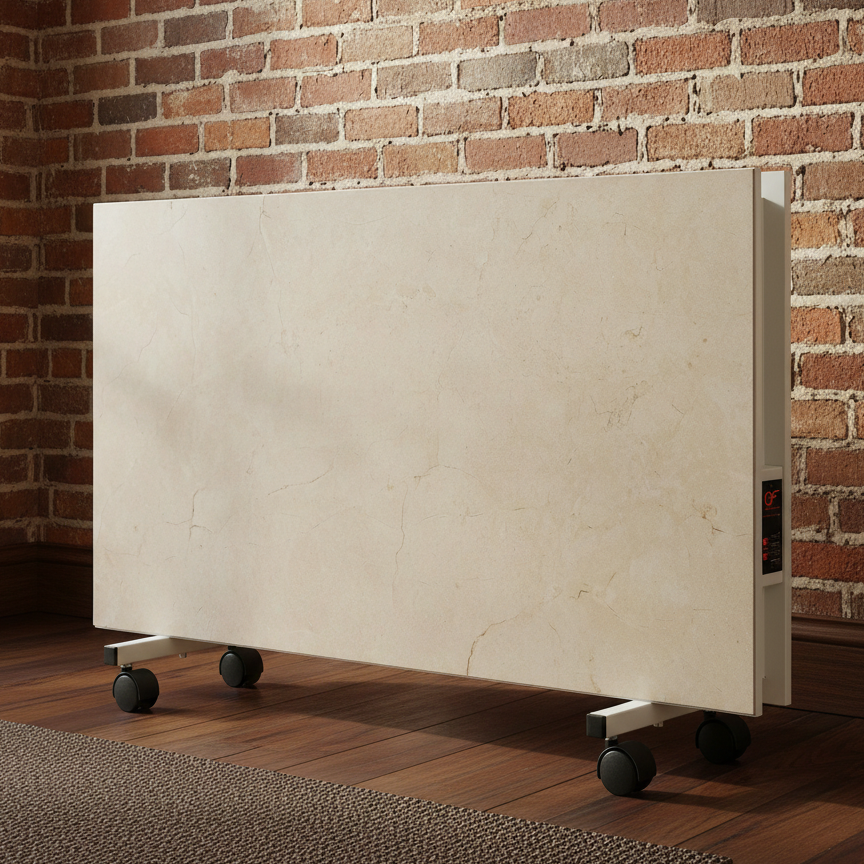 Подвійний керамічний обігрівач c програматором Flyme 1200PW бежевий, фото 1