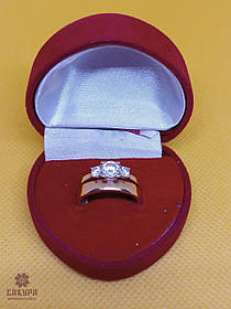 Золота Каблучка зі вставкою цирконій