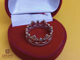 Золота Каблучка зі вставкою цирконій