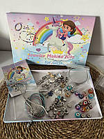 Набір для плетіння браслетів, шарми по типу pandora