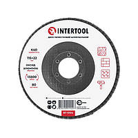 Диск шліфувальний пелюстковий 115*22 мм, K40 INTERTOOL BT-0104