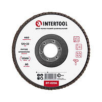 Диск шліфувальний пелюстковий 125*22 мм, K60 INTERTOOL BT-0206