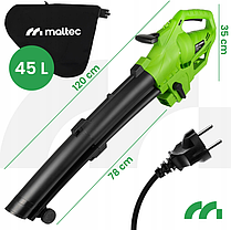 Садовий пилосос повітродувка Maltec 3500 Вт 270 км/год, фото 4