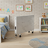 Подвійний керамічний обігрівач c програматором Flyme 800PW білий мармур, фото 2