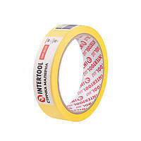 Стрічка малярська 25 мм, 20 м, жовта INTERTOOL DM-2520