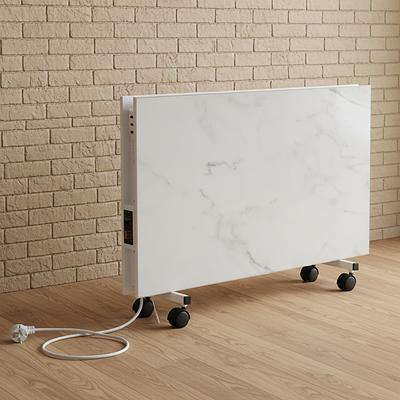 Двостороння керамічна опалювальна панель FLYME 800PW (білий мармур) з програматором і ніжками
