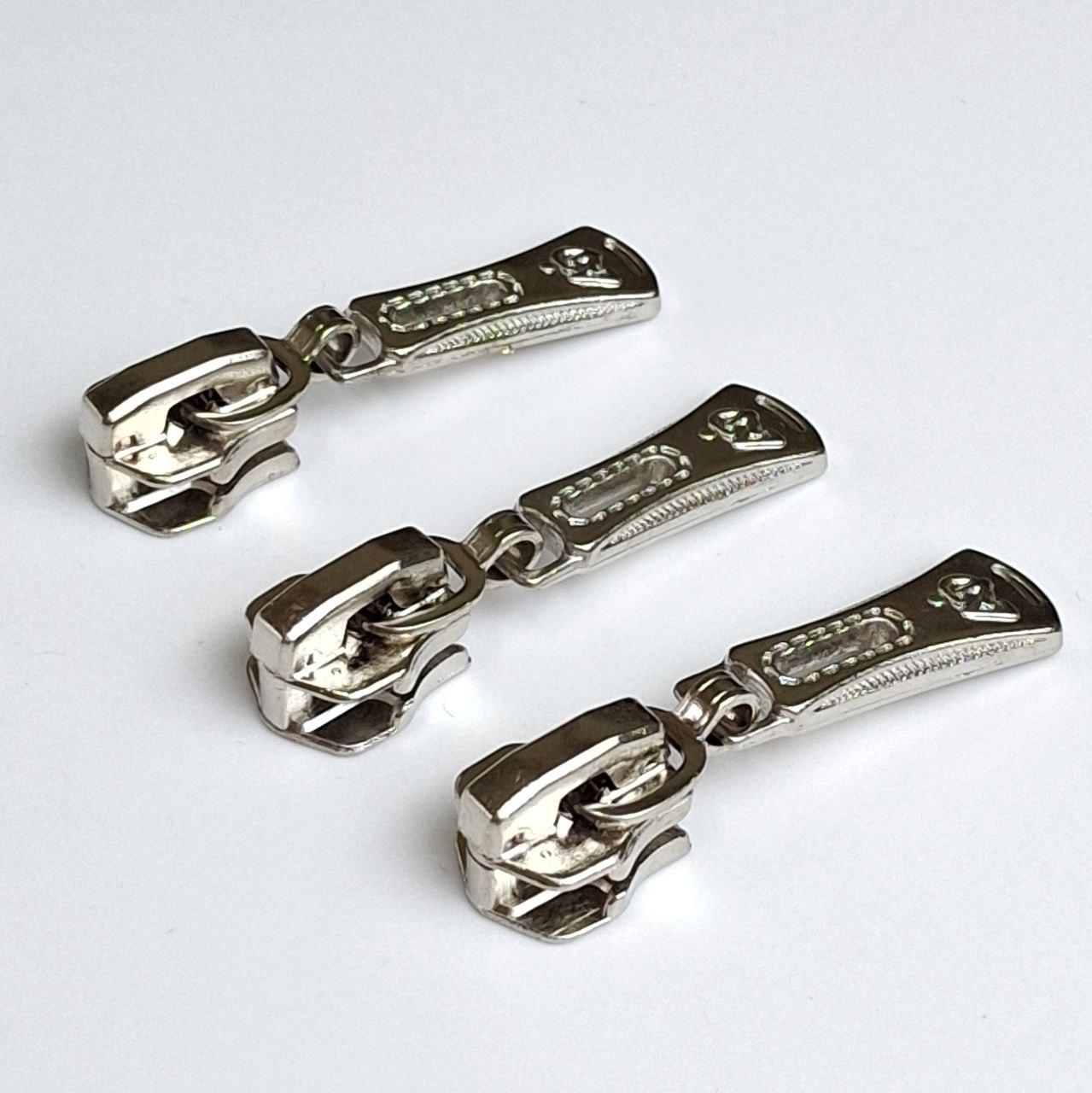 Бігунок для металевої блискавки №5 нікель, фото 1