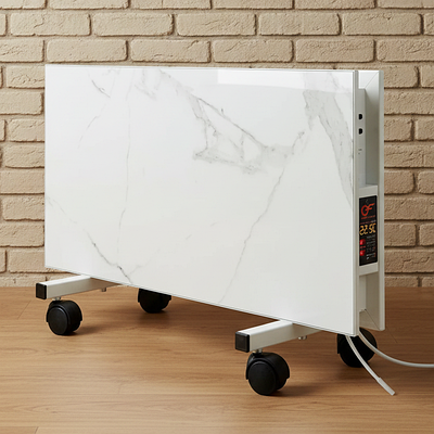 Підлоговий керамічний обігрівач FLYME 500PW (білий мармур) з програматором і ніжками