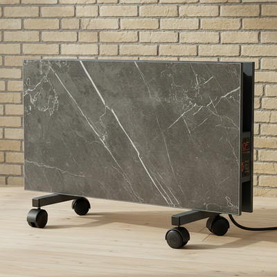 Підлоговий керамічний обігрівач FLYME 500PG (сірий мармур) з програматором і ніжками