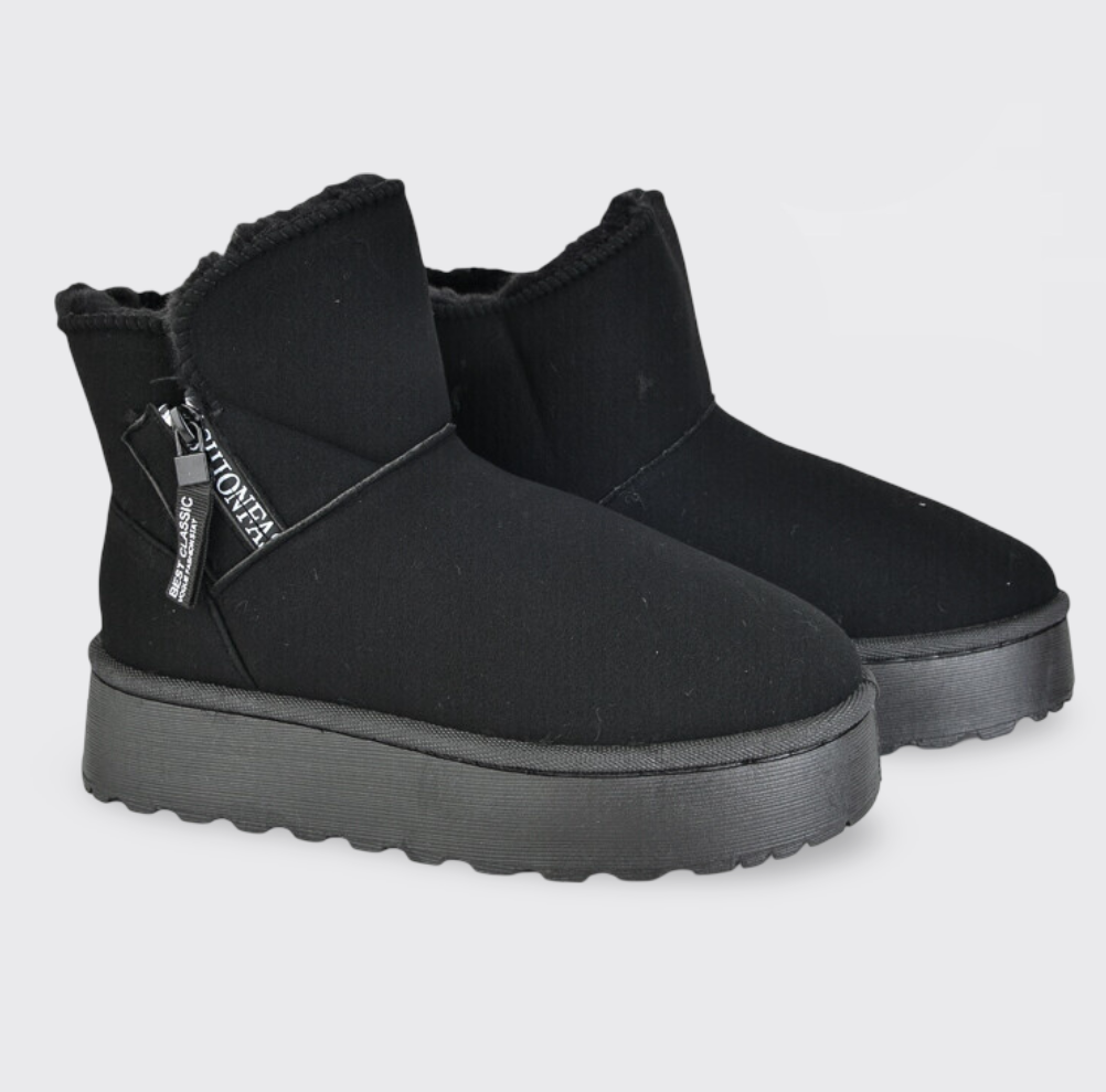 Чоботи жіночі уггі чорні замшеві Xifa (F578-1), фото 1