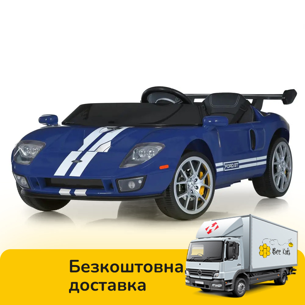 Електромобіль дитячий Ford GT (р/к, 4мотори90W, 1акум24V7AH, світло, музика, EVA, USB, BLUETOOTH) Bambi M 6107EBLR-4(24V) Синій, фото 1