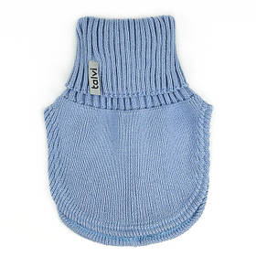 Манішка тепла дитяча в’язана з м’якої бавовняної пряжі універсальна від двох років Айріс one size Talvi блакитний