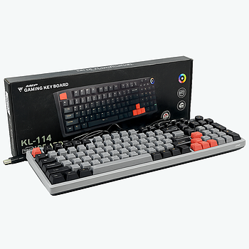 Провідна клавіатура з підсвічуванням, USB, 1,6 м, JEDEL KL-114 / Ігрова клавіатура для ПК / Клавіатура для комп'ютера