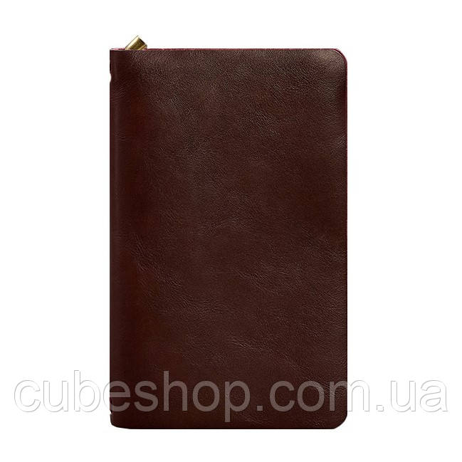 Шкіряний блокнот софт-бук 8.0 (бордовий), шкіра Krast