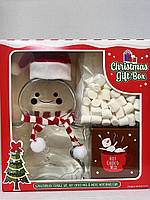 Різдвяний подарунковий набір Christmas gift box для гарячого шоколаду з маршмеллоу (Сніговик) 45 г