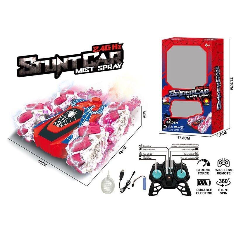 Машина перевертиш на радіокеруванні Маквин, акум. 3.7 V, пульт 2.4 G, парогенерація, підсвічування, обертається на 360°, USB-кабел, фото 1