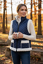 003 Безрукавка на овчині з коміром