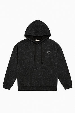 Худі жіноче стильне з капюшоном чорне (25F17)