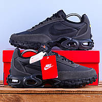 Термо Зимние Мужские Кроссовки Nike Air Max Waffle серый цвет