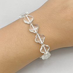 Гірський кришталь конюшина 11х11 браслет, 0424ТГ