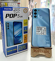 Смартфон Tecno Pop 5 3/32GB LTE Ice Blue (Dual SIM, 5000 мА ч, 6.1" IPS, Android 11, разблокировка по лицу)