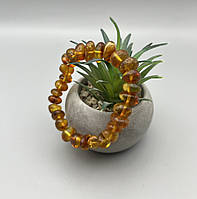 Браслет із натурального бурштину полірованого