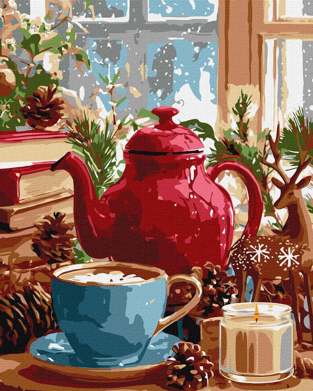 Картина за номерами Зимова атмосфера будинку 40*50 см Ідейка KHO 5745, фото 1