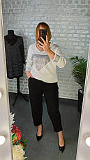 Жіночі укорочені штани з поясом-резинкою та зав'язкою | Осінь 2025 | Щільний Трикотаж | Норма і батал, фото 2