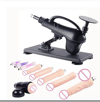 Секс машина 9 насадок з фалоімітаторами, вібраторами на пульті  Sex Machine