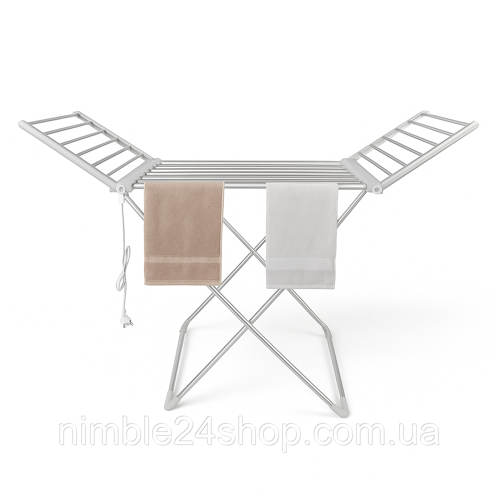 Електросушарка для білизни Heated Airer з крилами, 230 Вт, алюміній.