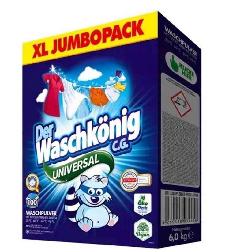 Der waschkonig порошок універсальний 6 кг, фото 1