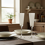Набір білих келихів для шампанського Sakura 200 мл 2 шт, фото 2