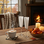 Набір білих келихів для шампанського Sakura 200 мл 2 шт, фото 5