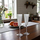 Набір білих келихів для шампанського Sakura 200 мл 2 шт, фото 6